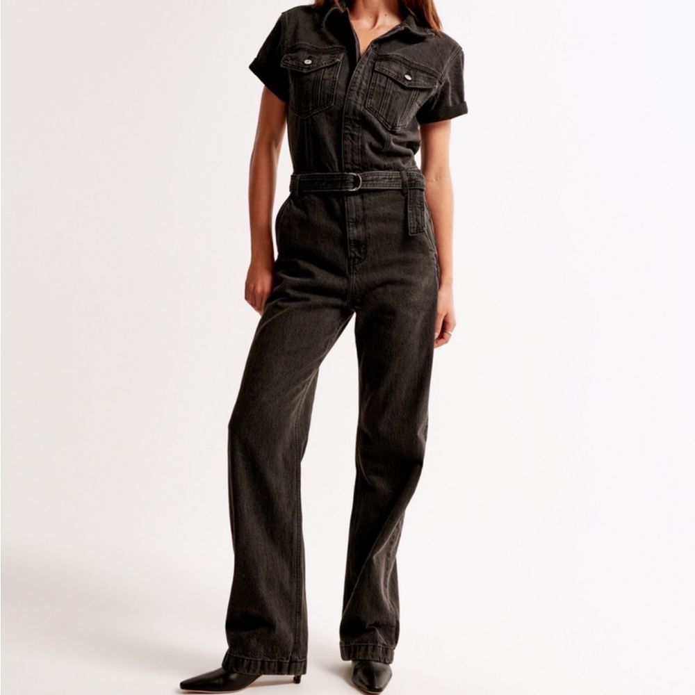 Stylish Black Denim Jumpsuit